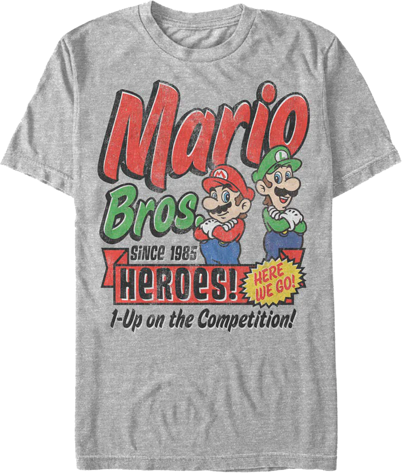 1-Up on the Competition Super Mario Bros. Nintendo T-Shirt