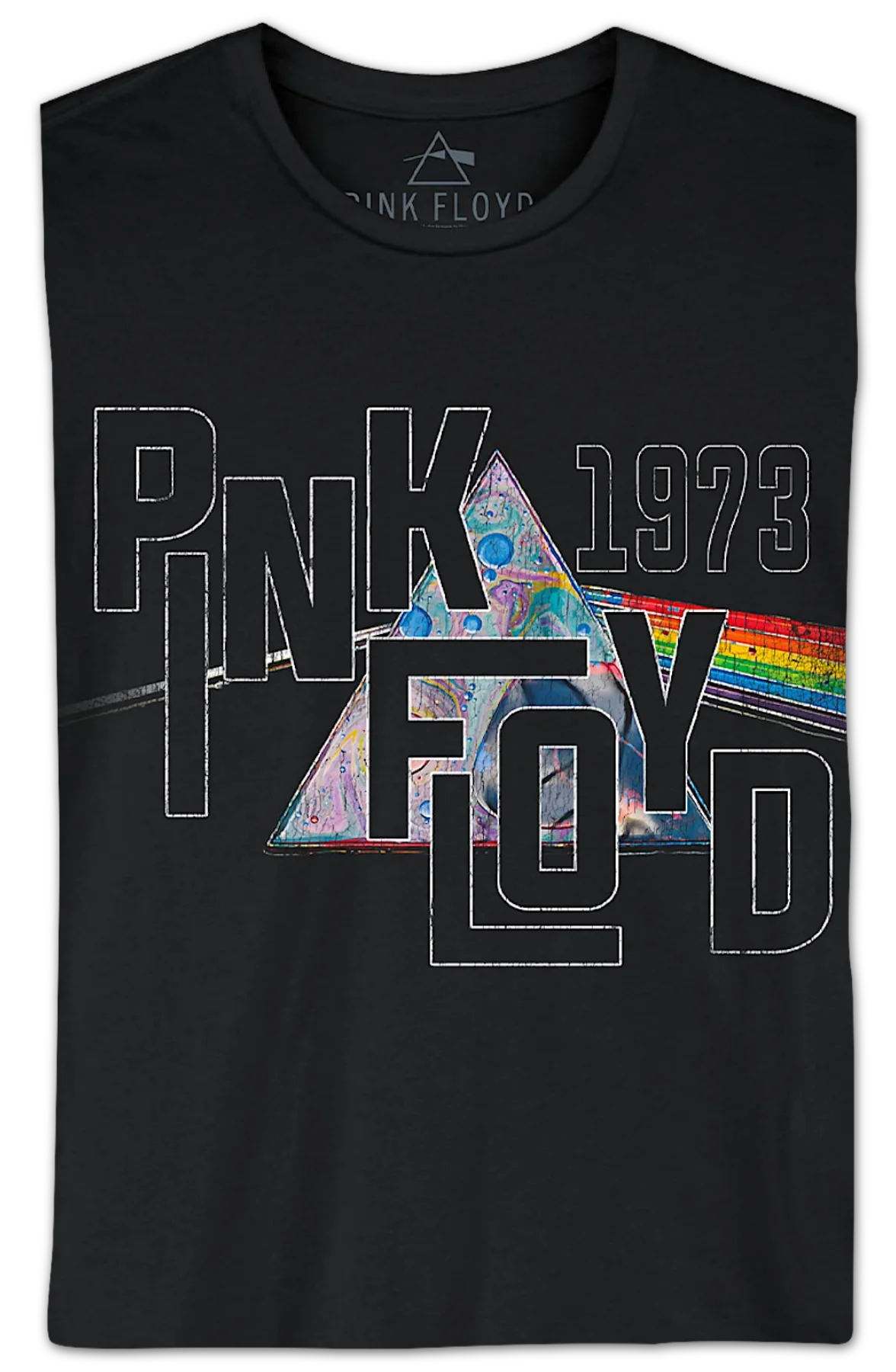 1973 Psychedelic Prism Pink Floyd T-Shirt - Image 2