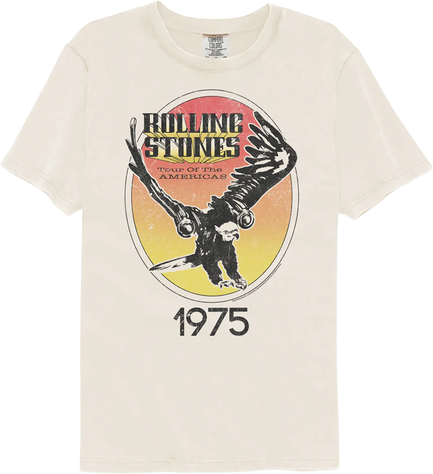 1975 Tour Of The Americas Rolling Stones Comfort Colors Brand T-Shirt