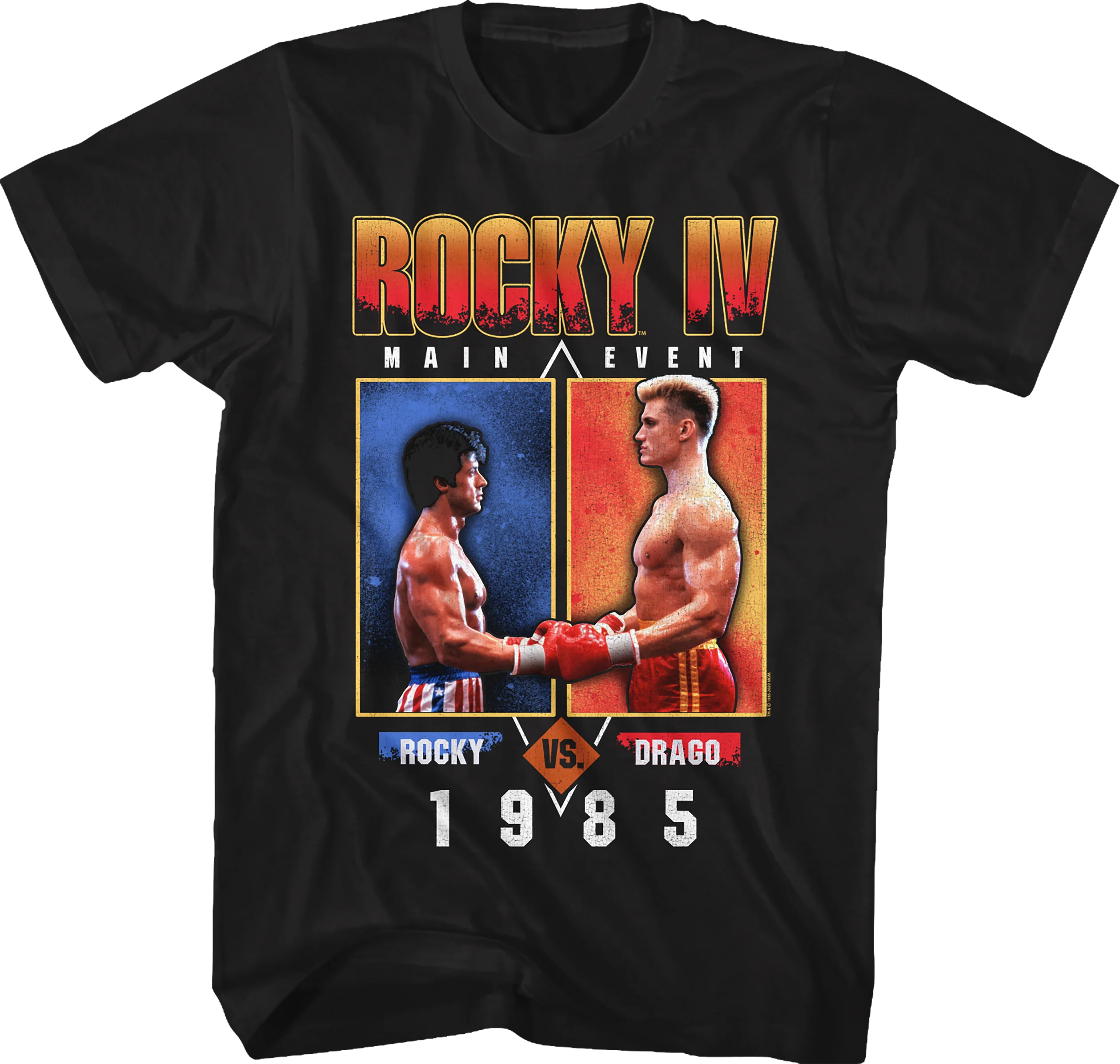 1985 Main Event Rocky vs Drago Rocky IV T-Shirt