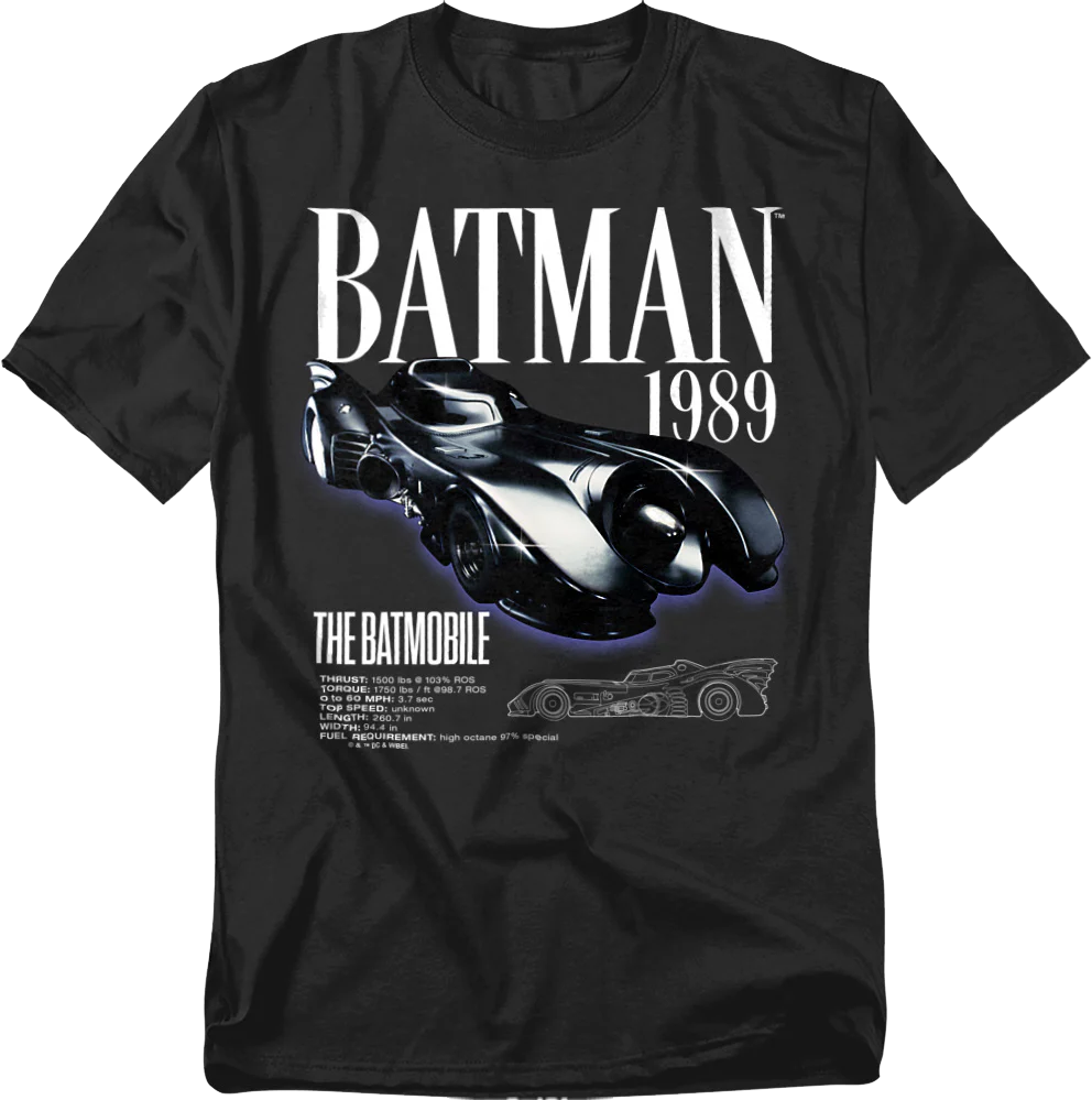 1989 Batmobile Batman T-Shirt