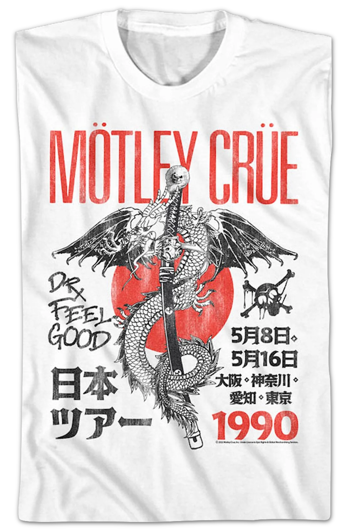 1990 Dr. Feelgood Tour Motley Crue T-Shirt - Image 2
