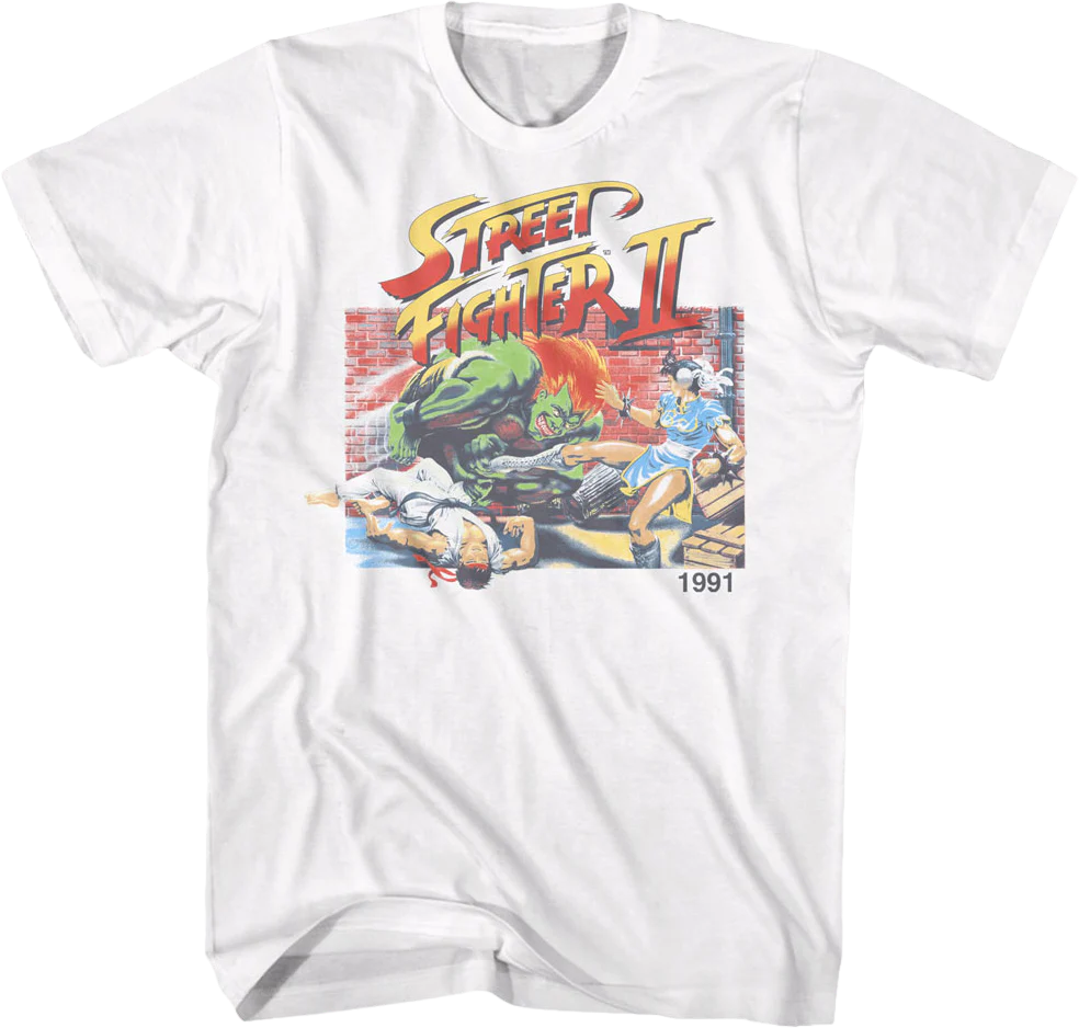 1991 Poster Street Fighter T-Shirt