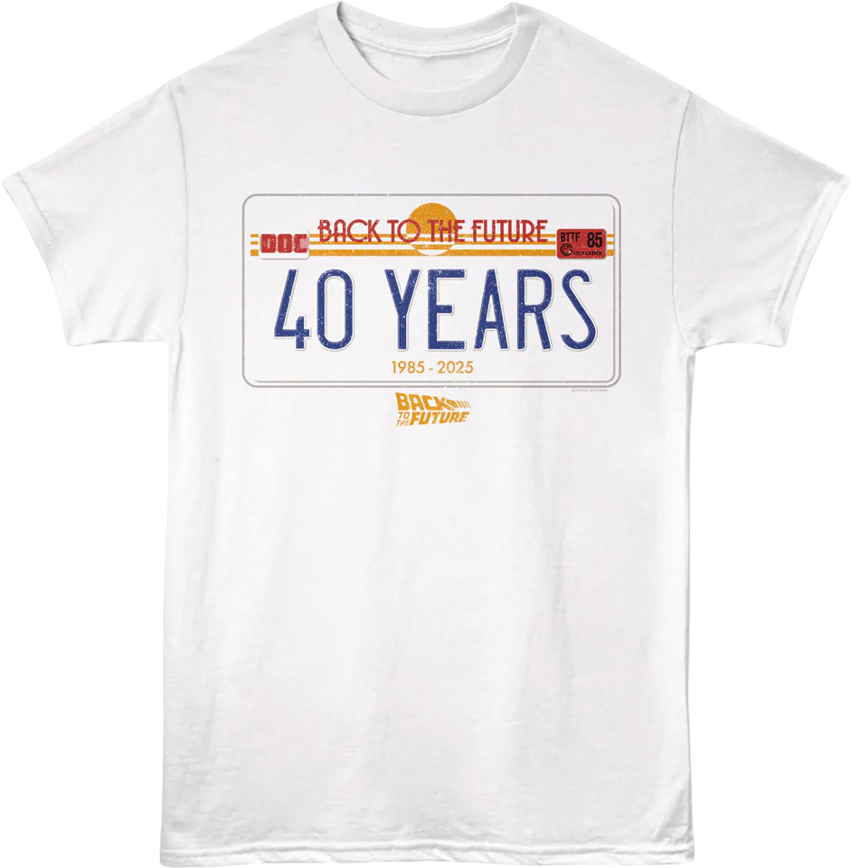 40 Years License Plate Back To The Future T-Shirt