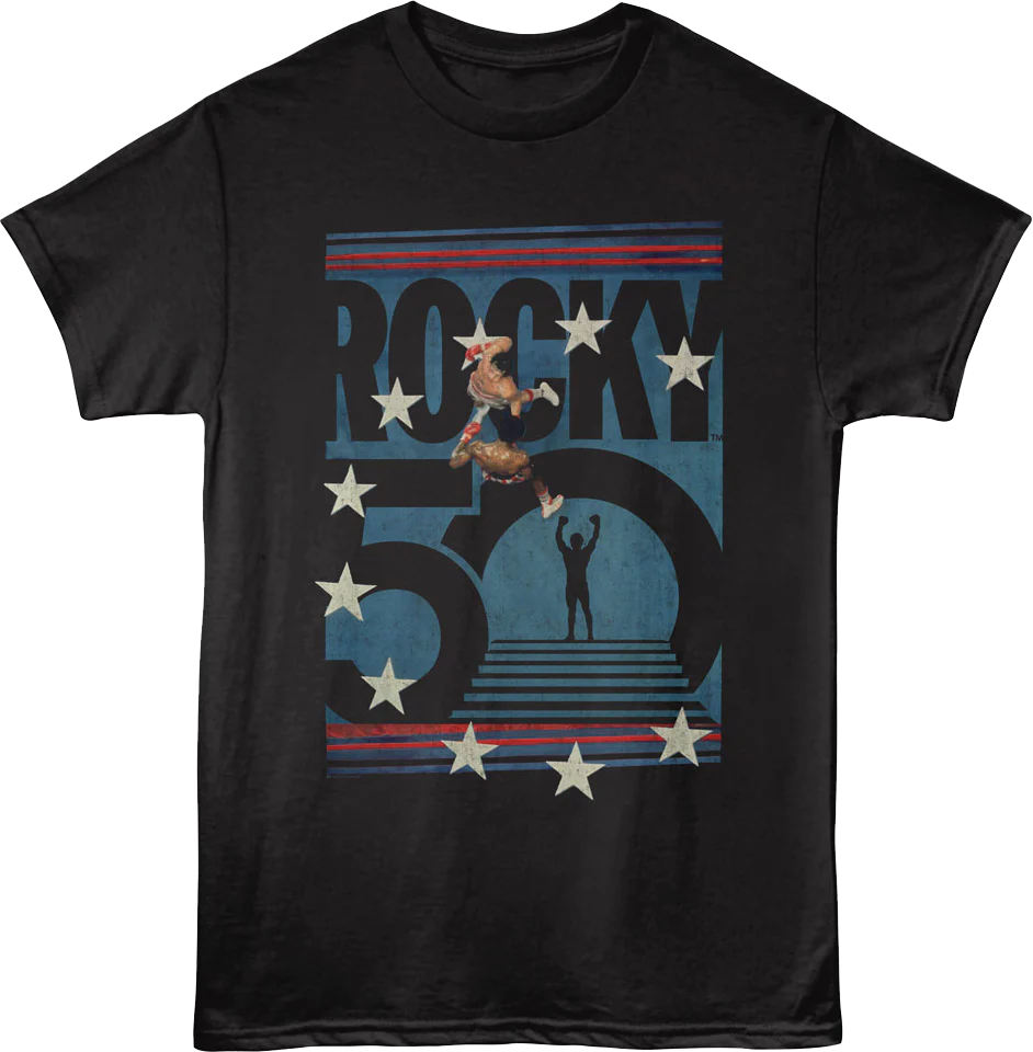 50th Anniversary Boxing Ring Rocky T-Shirt