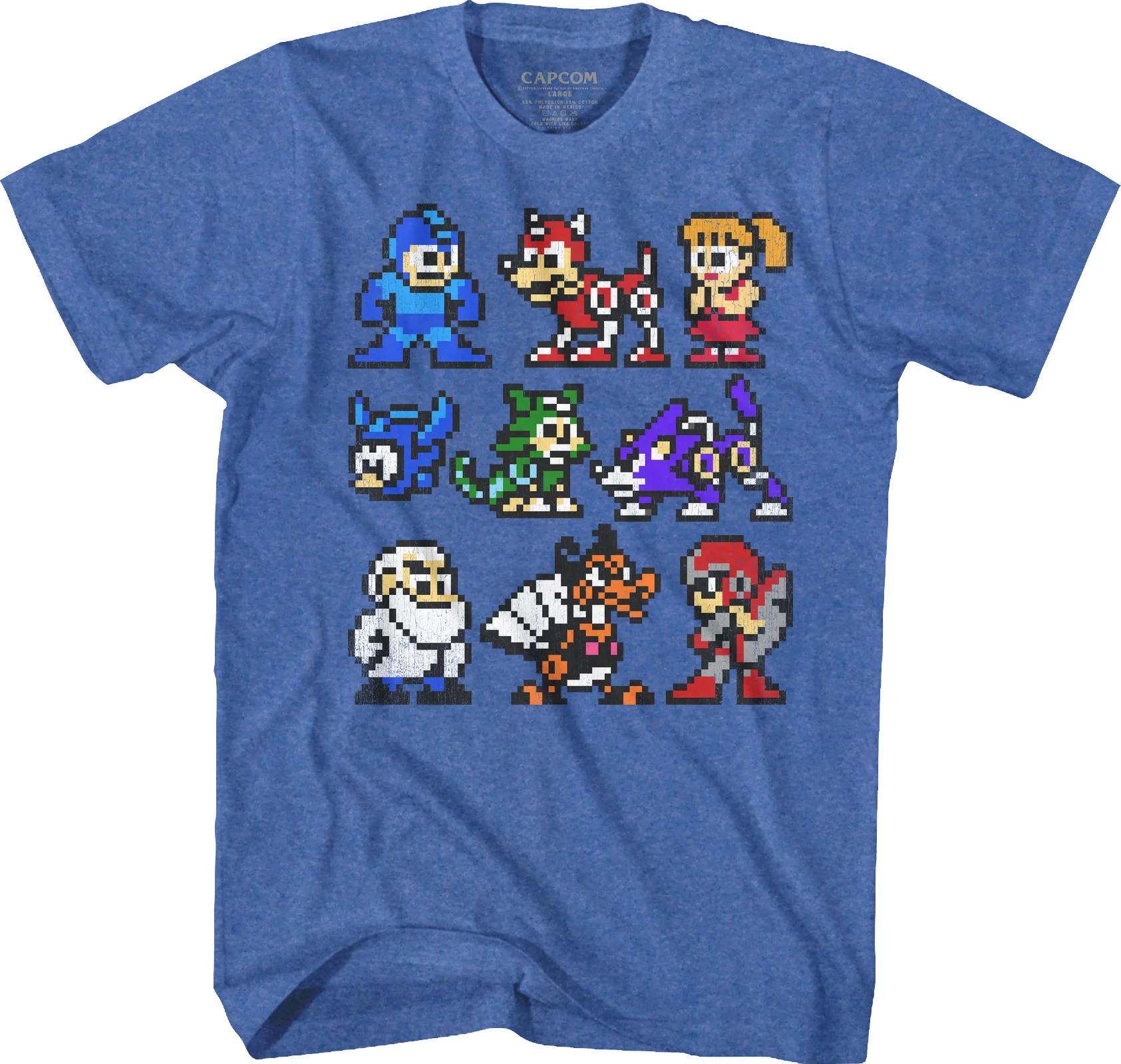 8-Bit Cast Mega Man T-Shirt