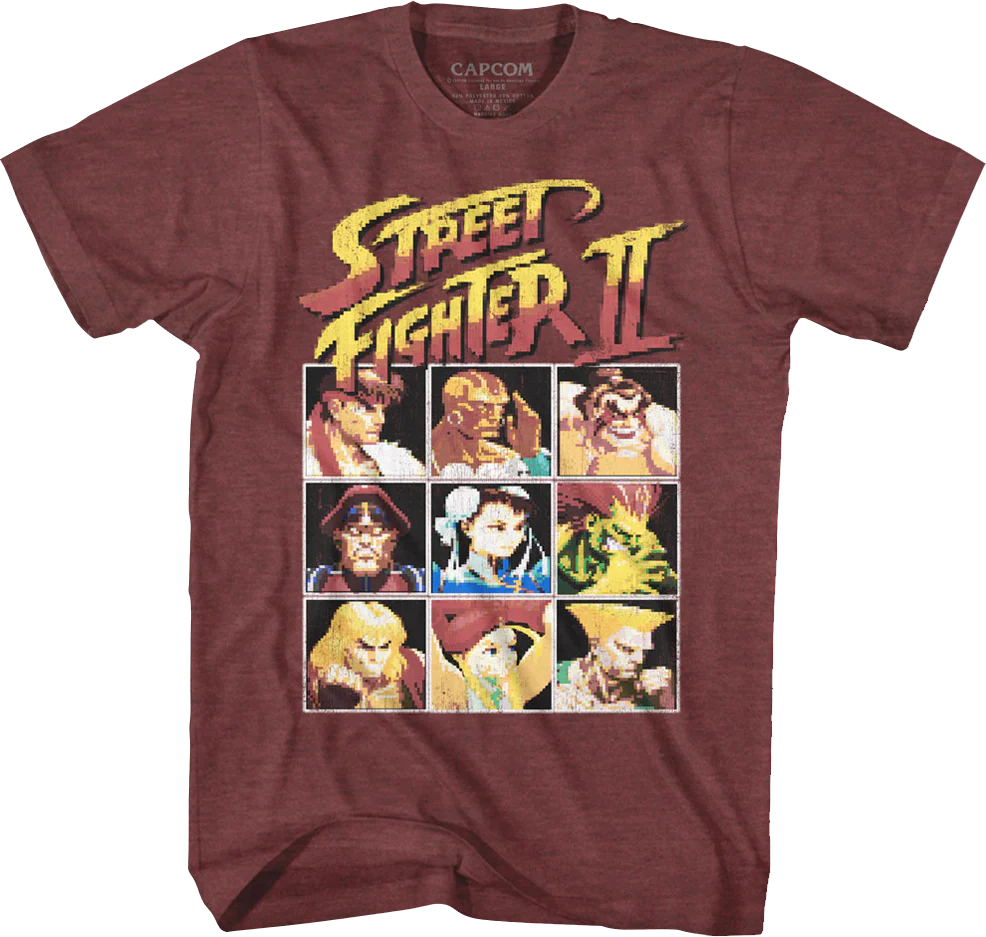 8-Bit Characters Street Fighter II T-Shirt
