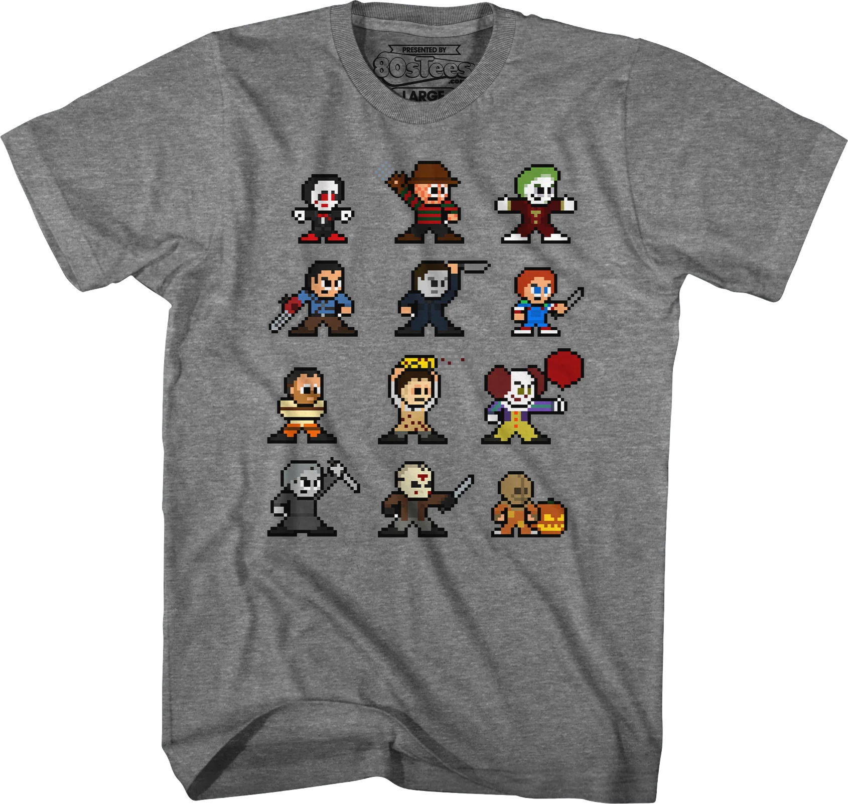 8-Bit Horror Icons T-Shirt - Image 7