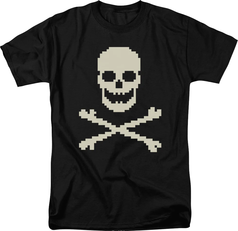 8-Bit Skull And Crossbones T-Shirt