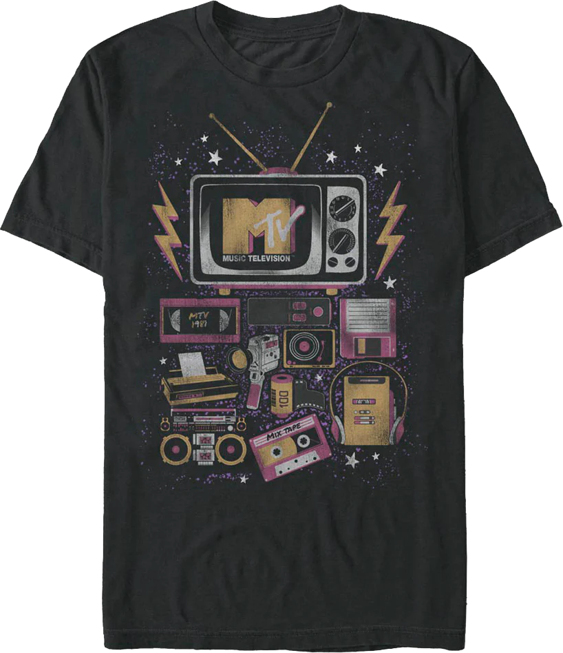 80s Electronics Collage MTV Shirt