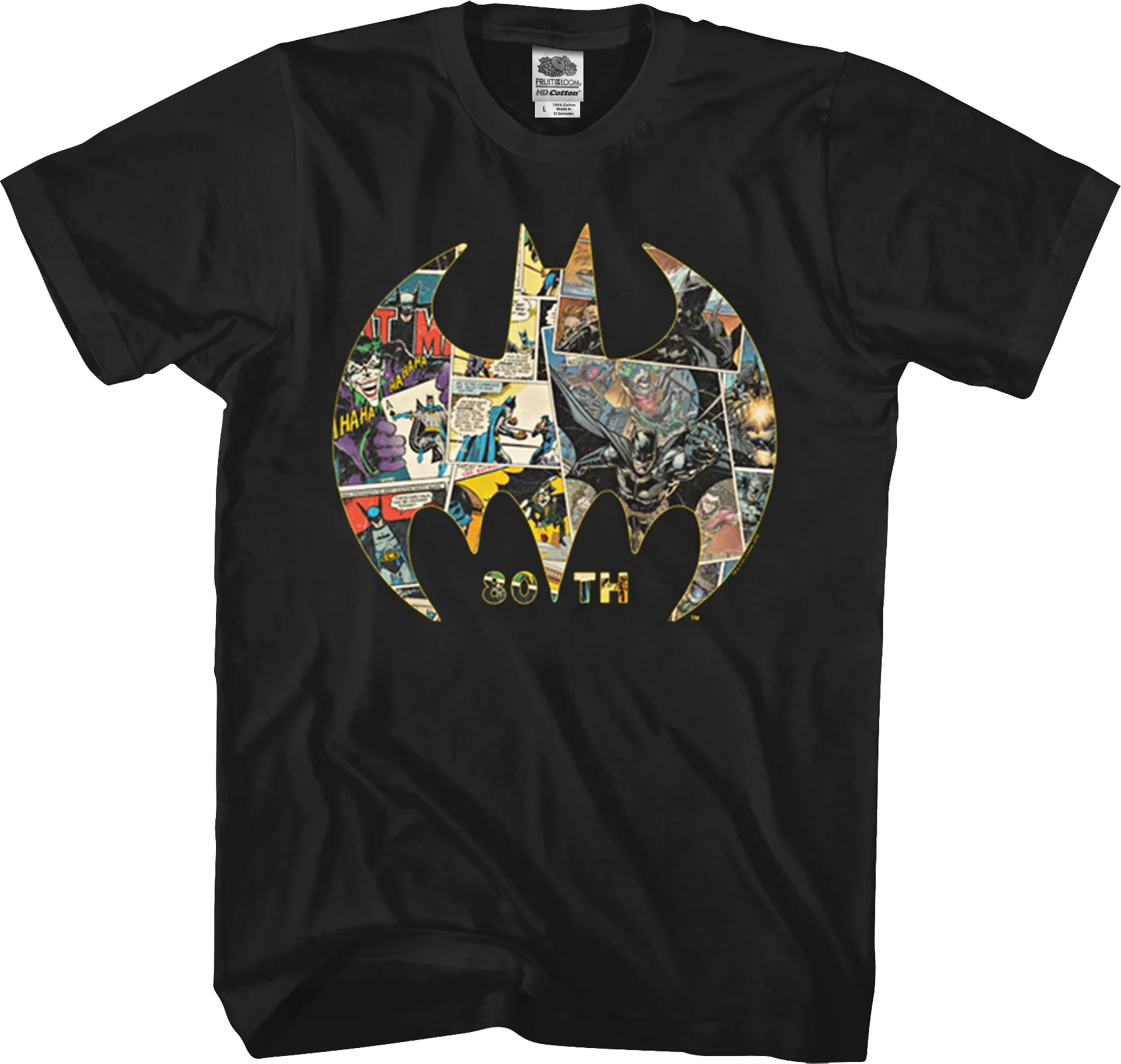 80th Anniversary Bat Symbol Collage Batman T-Shirt