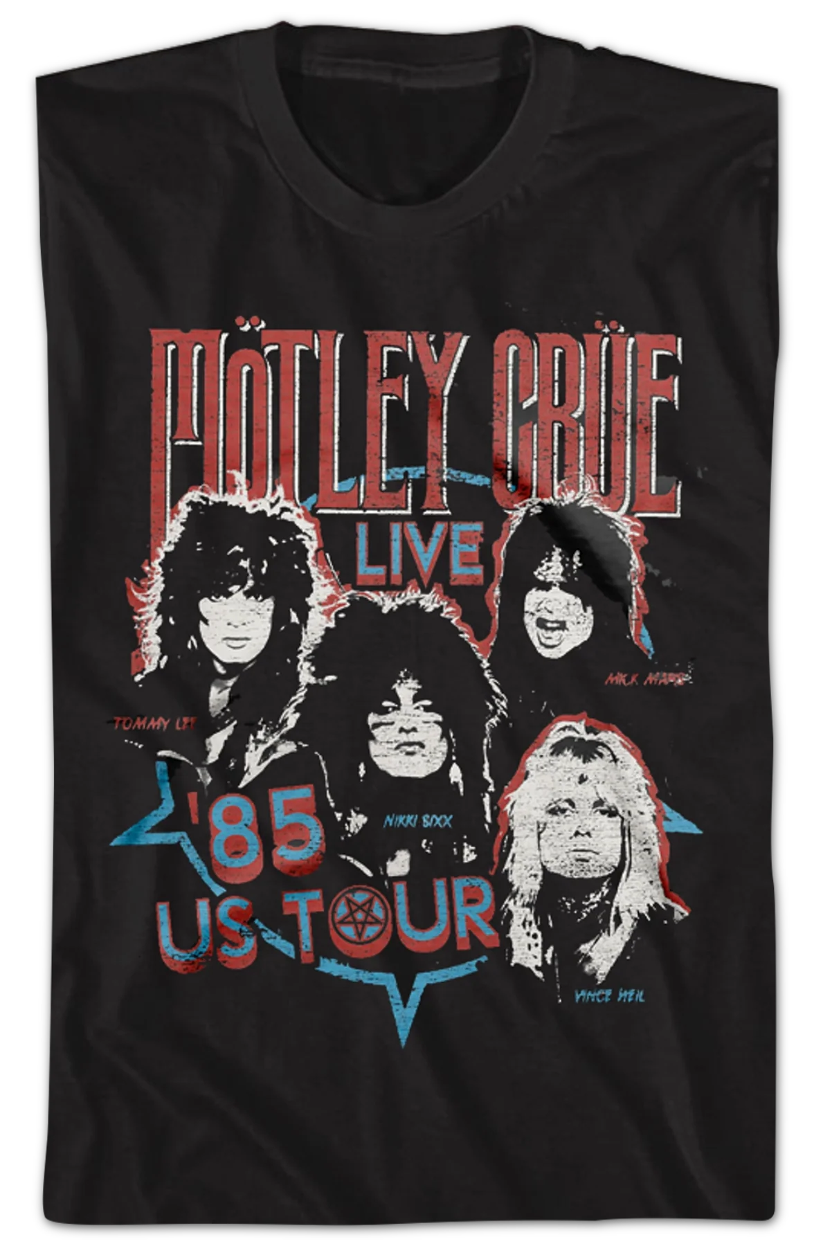 '85 US Tour Motley Crue T-Shirt - Image 2