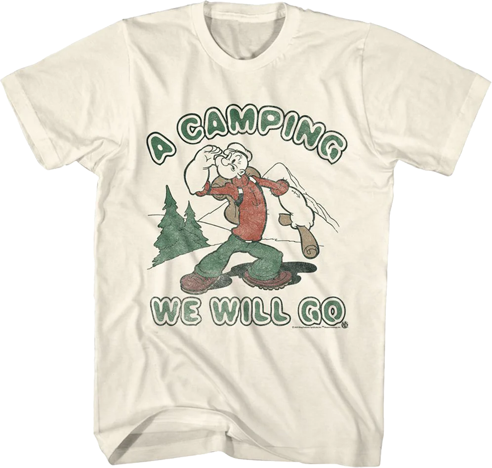 A Camping We Will Go Popeye T-Shirt