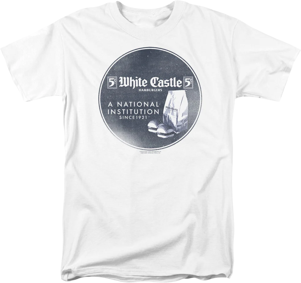A National Institution Since 1921 White Castle T-Shirt