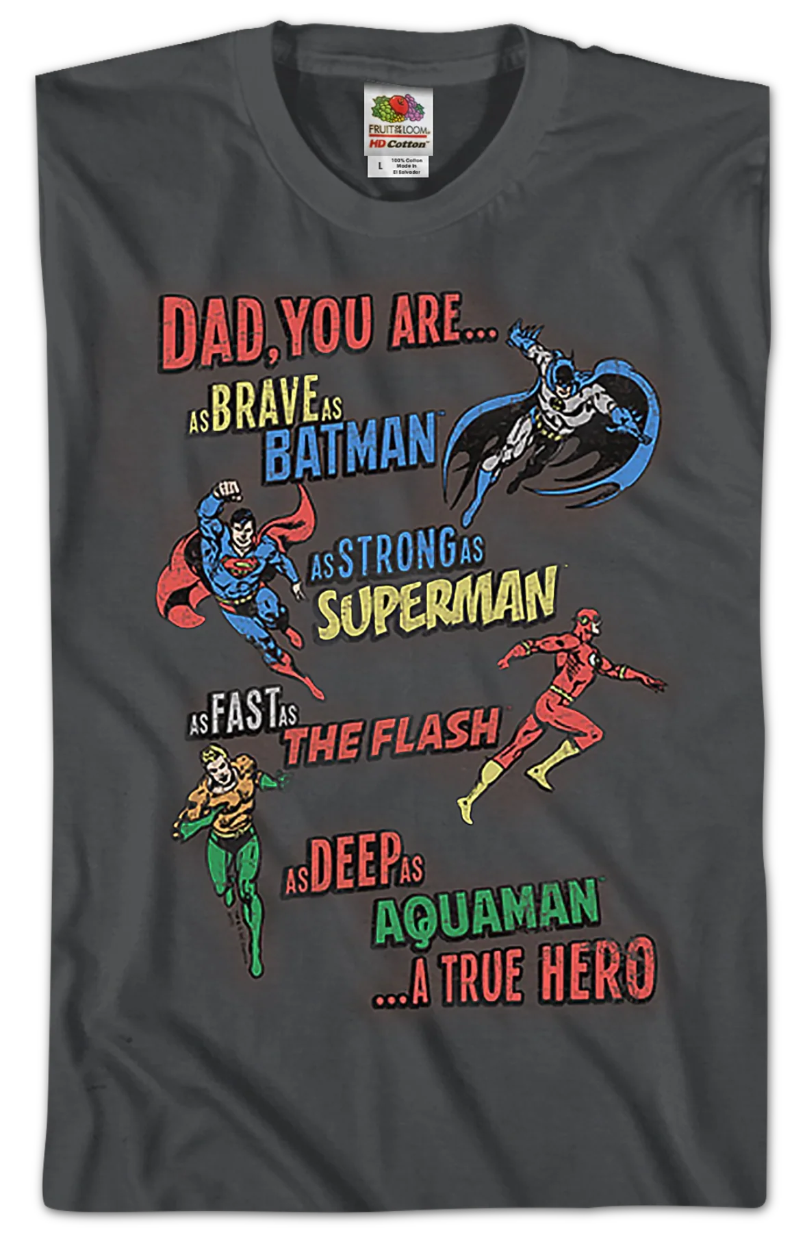 A True Hero Justice League Father's Day T-Shirt - Image 2