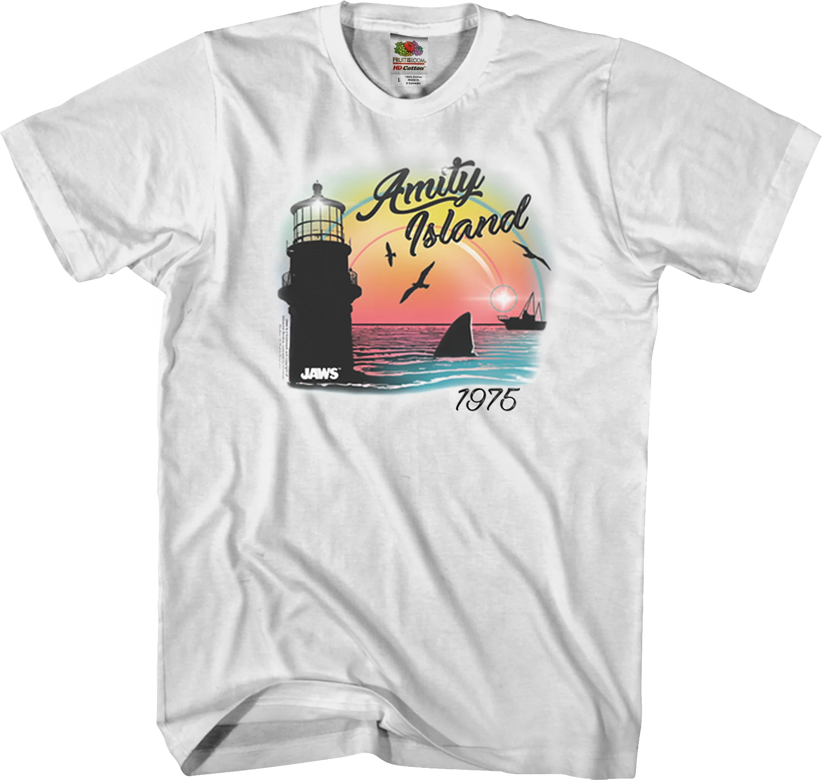 Airbrush Amity Island Jaws T-Shirt