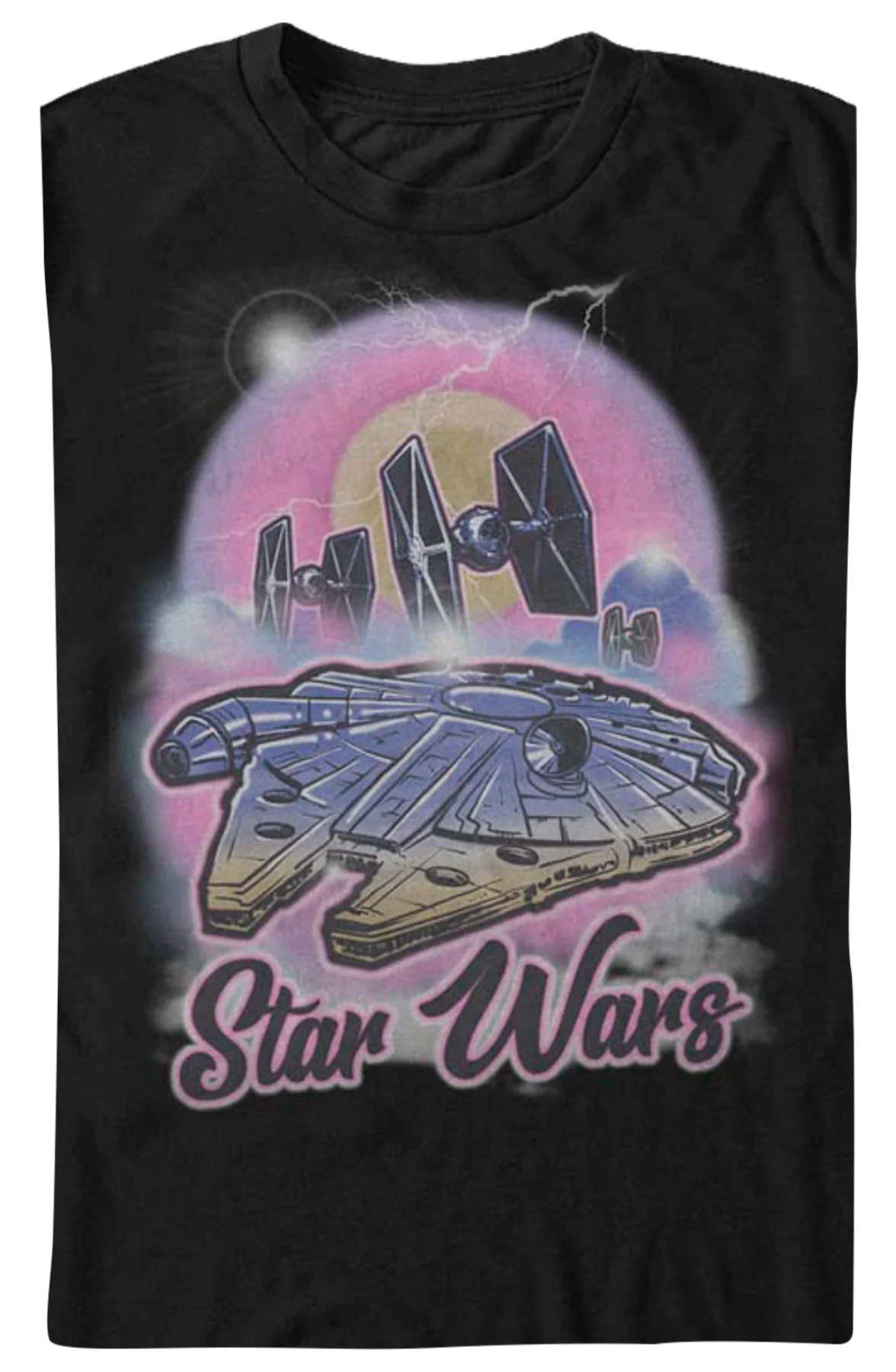 Airbrush Millennium Falcon Star Wars T-Shirt - Image 2