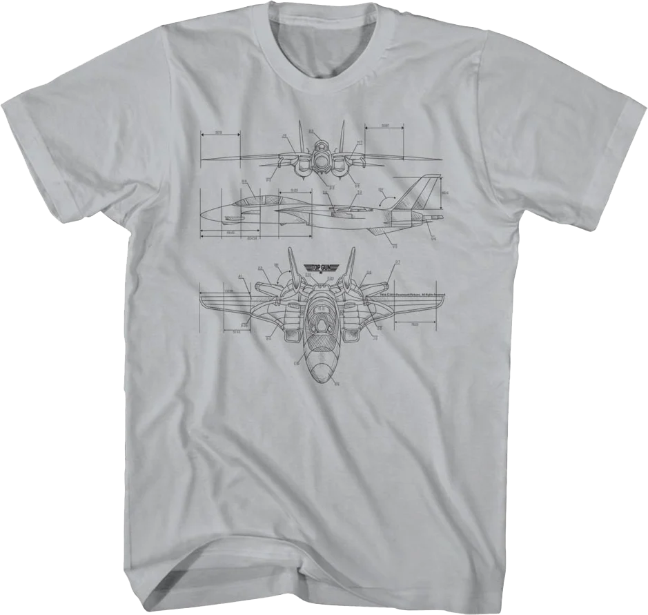 Aircraft Diagram Top Gun T-Shirt