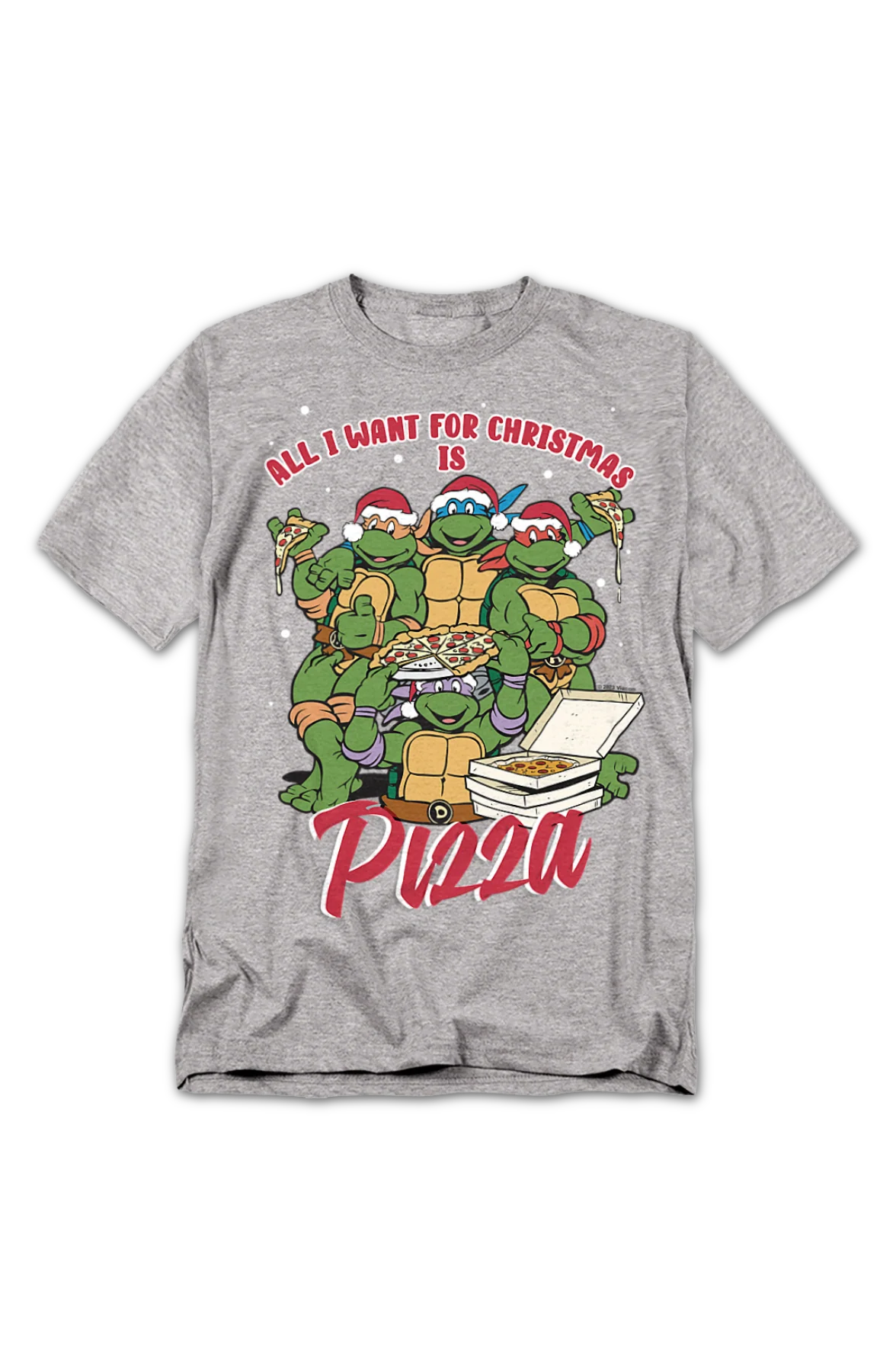 All I Want For Christmas Is Pizza Teenage Mutant Ninja Turtles T-Shirt - Image 2