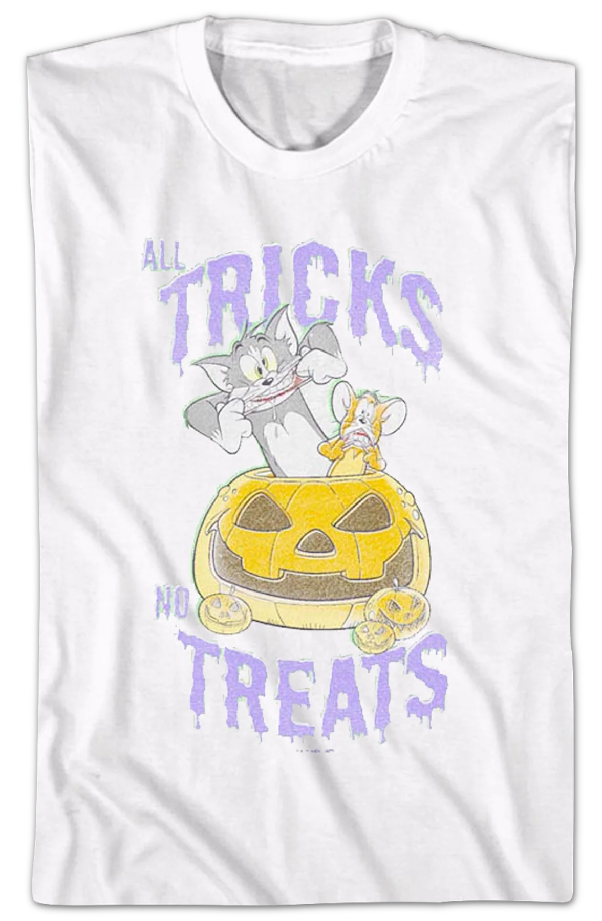 All Tricks No Treats Tom and Jerry T-Shirt - Image 2