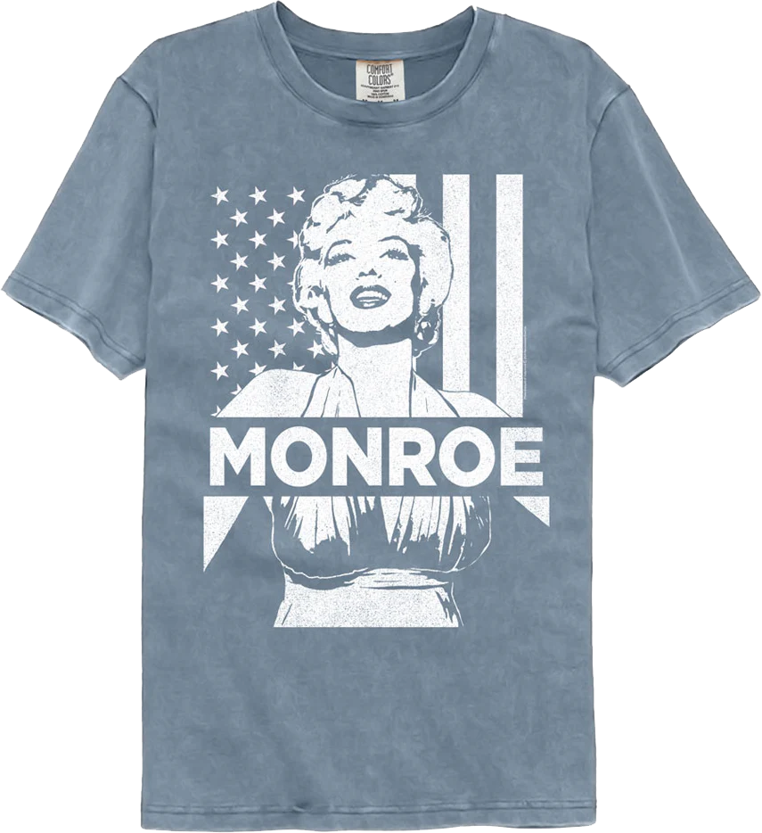 American Flag Marilyn Monroe Comfort Colors Brand T-Shirt