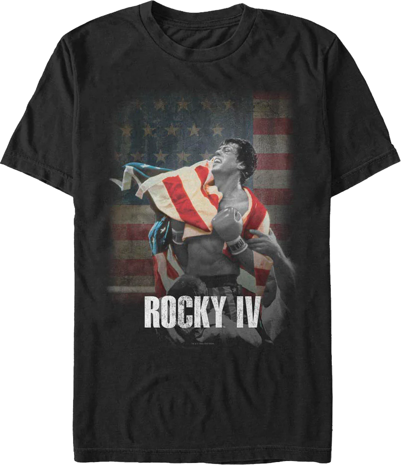 American Flag Rocky IV T-Shirt
