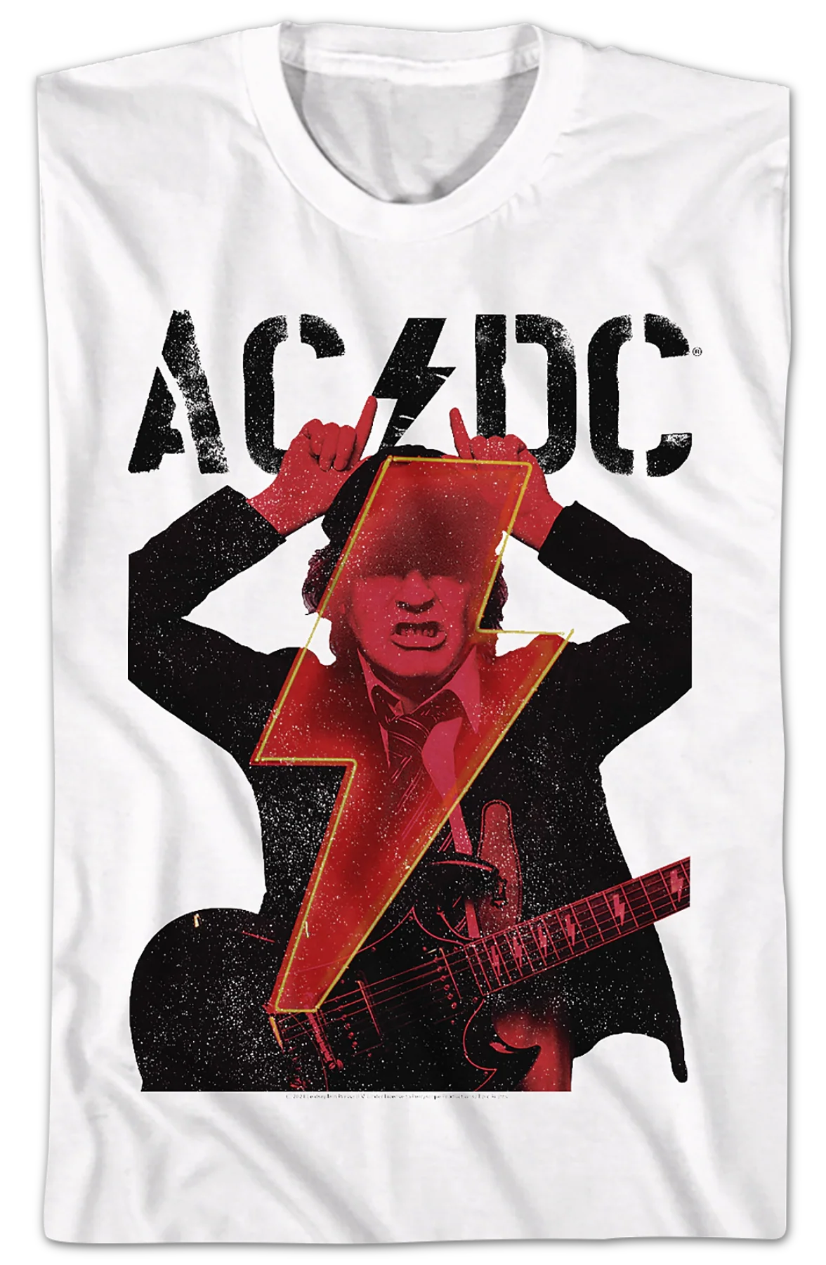 Angus Young Devil Horns ACDC T-Shirt - Image 2