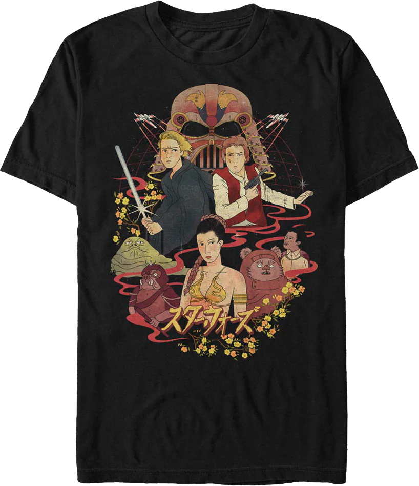 Animated Return Of The Jedi Collage Star Wars T-Shirt