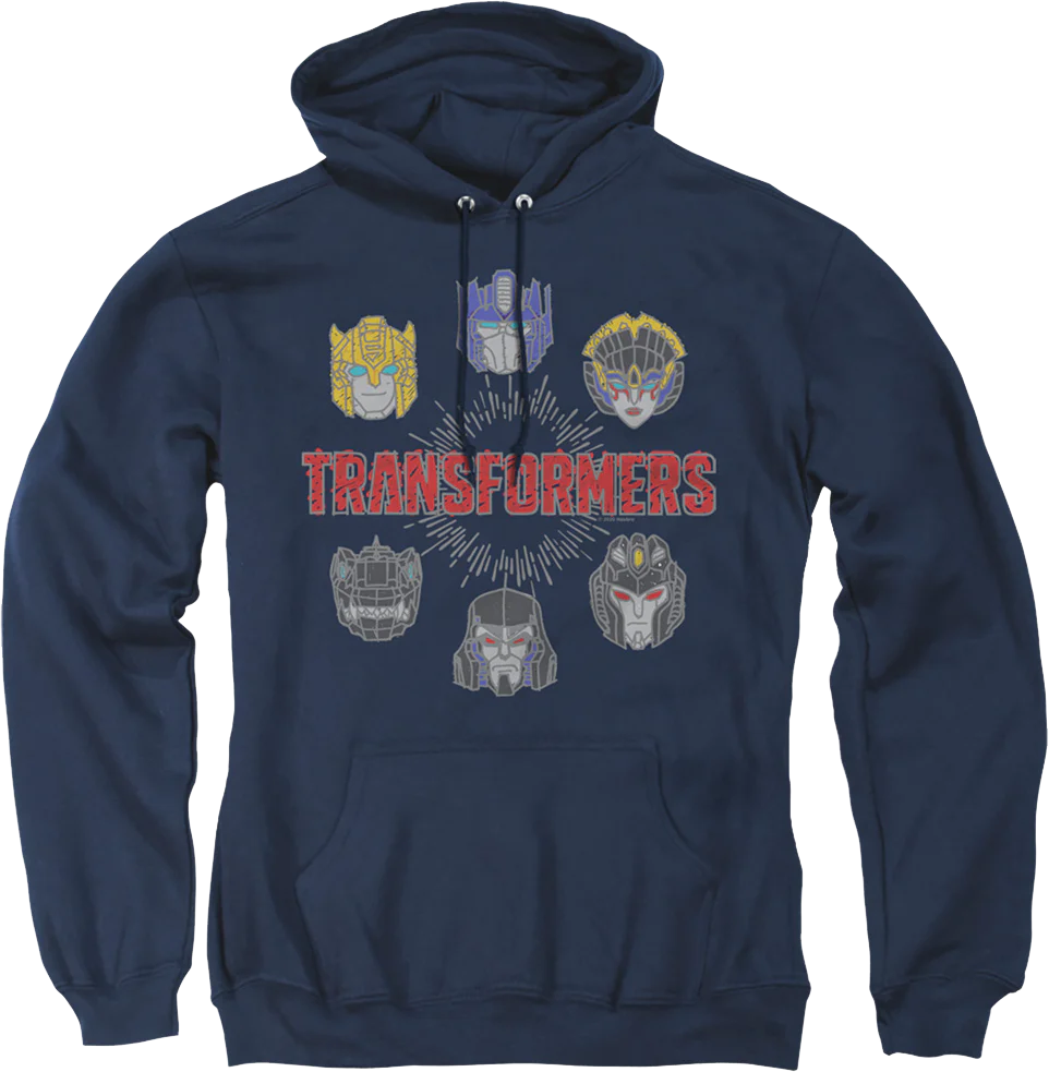 Autobots And Decepticons Head Shots Transformers Hoodie