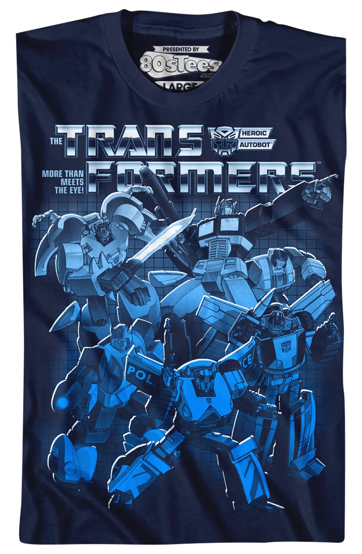 Autobots Blue Collage Transformers T-Shirt - Image 2