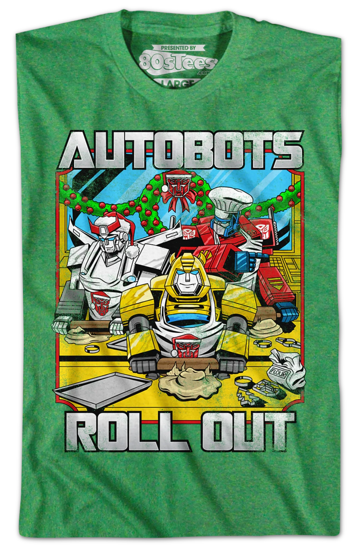 Autobots Roll Out Transformers Christmas T-Shirt - Image 2