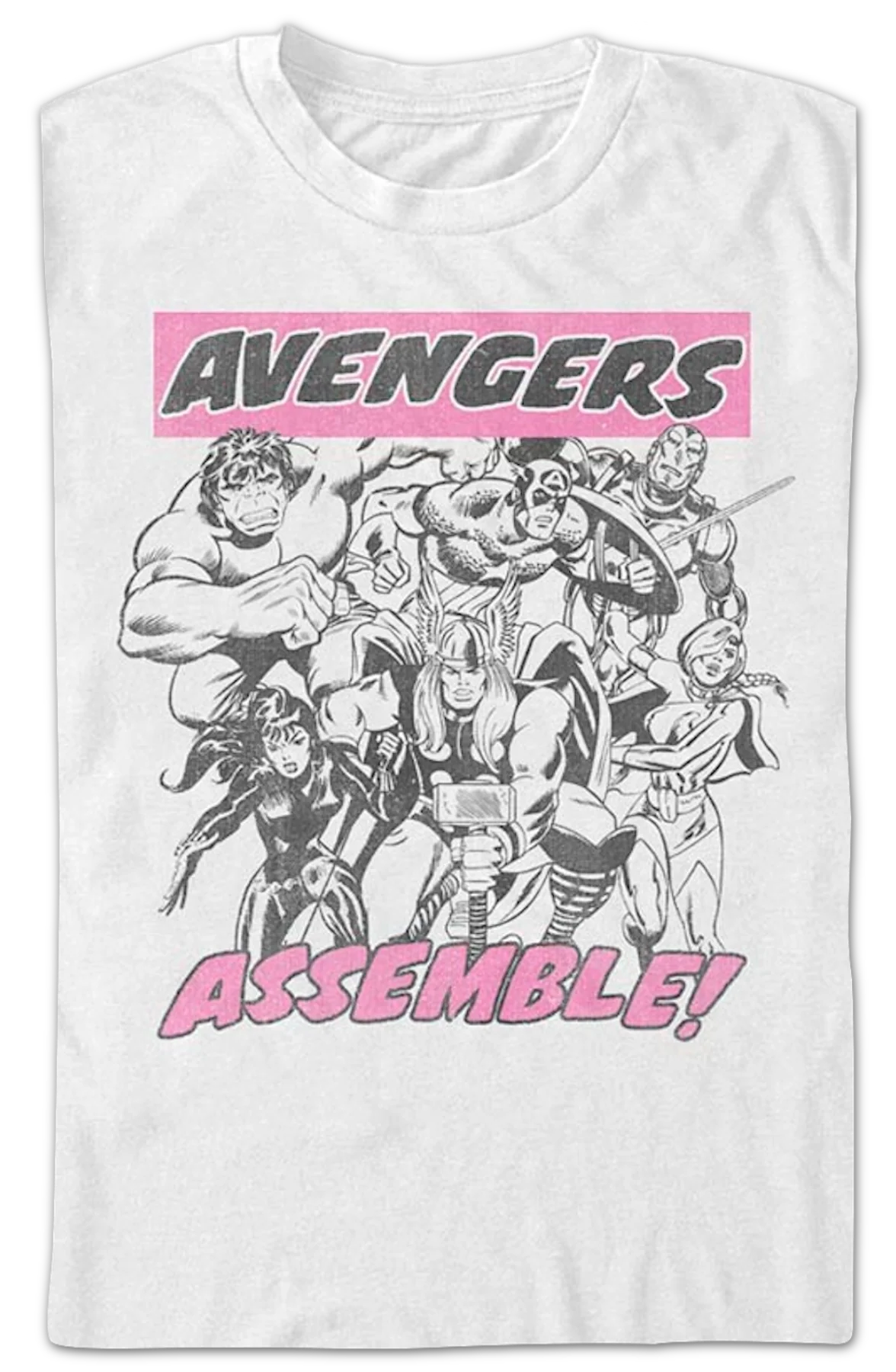 Avengers Assemble Sketch Marvel Comics T-Shirt - Image 2