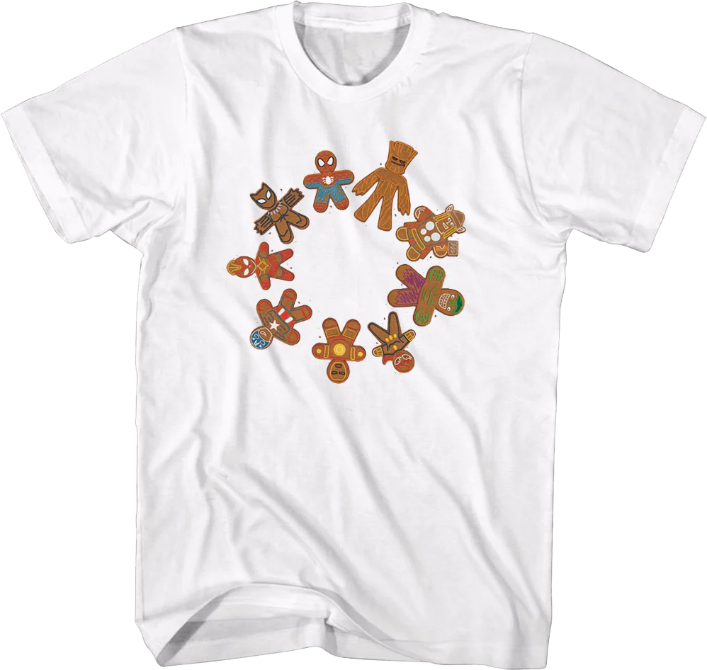 Avengers Gingerbread Cookies Marvel Comics T-Shirt