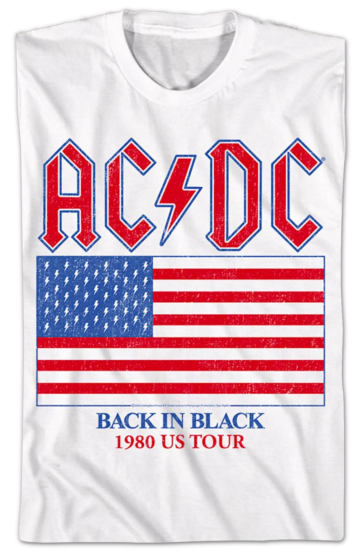 Back In Black 1980 US Tour ACDC T-Shirt - Image 2