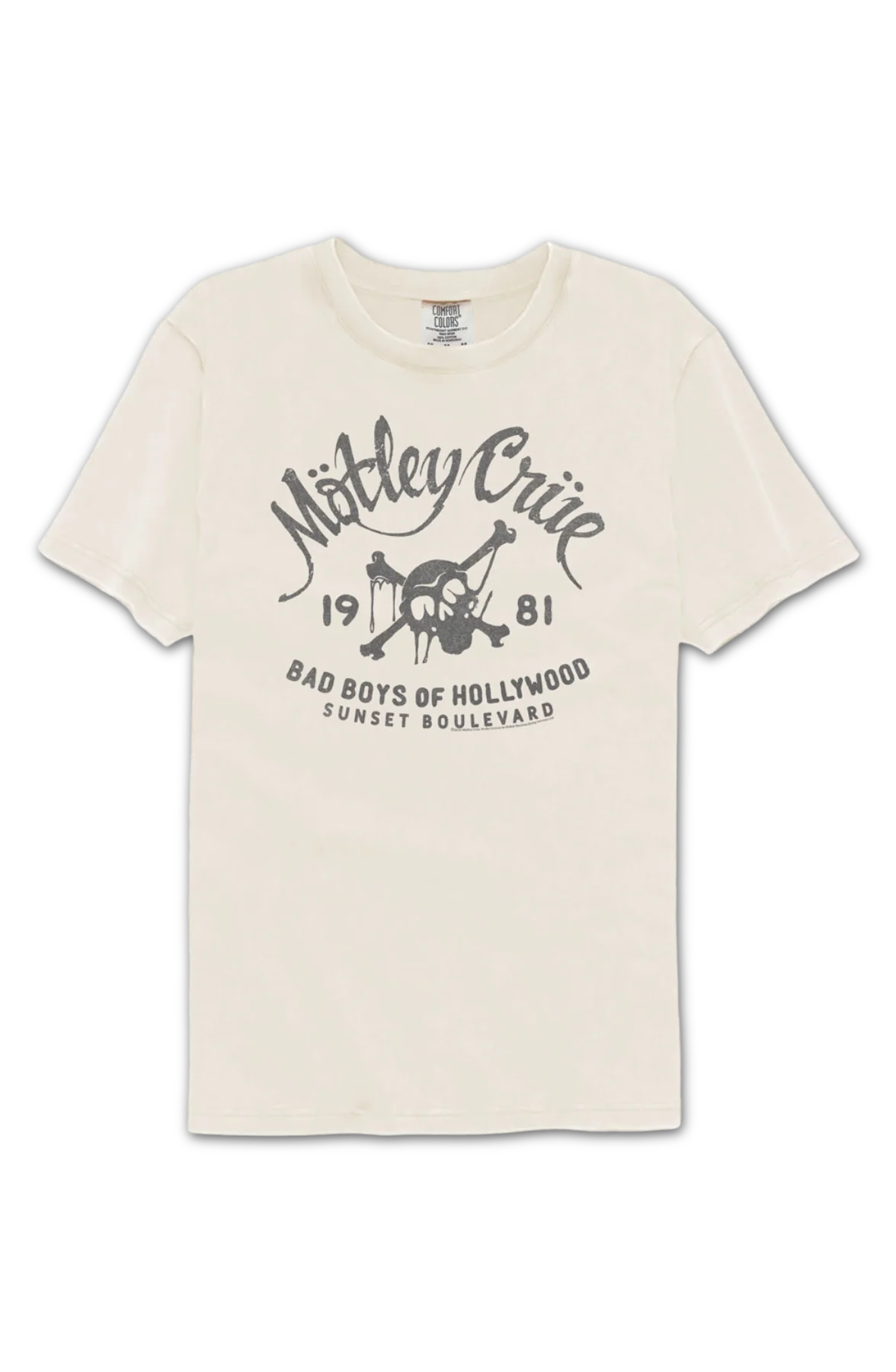 Bad Boys Of Hollywood 1981 Motley Crue Comfort Colors Brand T-Shirt - Image 2