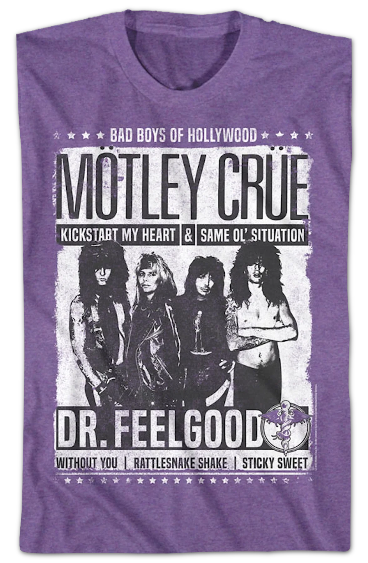 Bad Boys Of Hollywood Poster Motley Crue T-Shirt - Image 2
