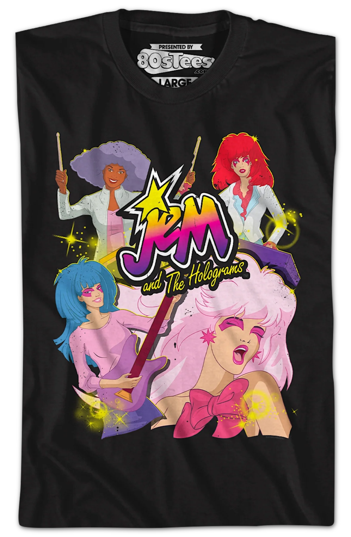 Band Collage Jem And The Holograms T-Shirt - Image 2