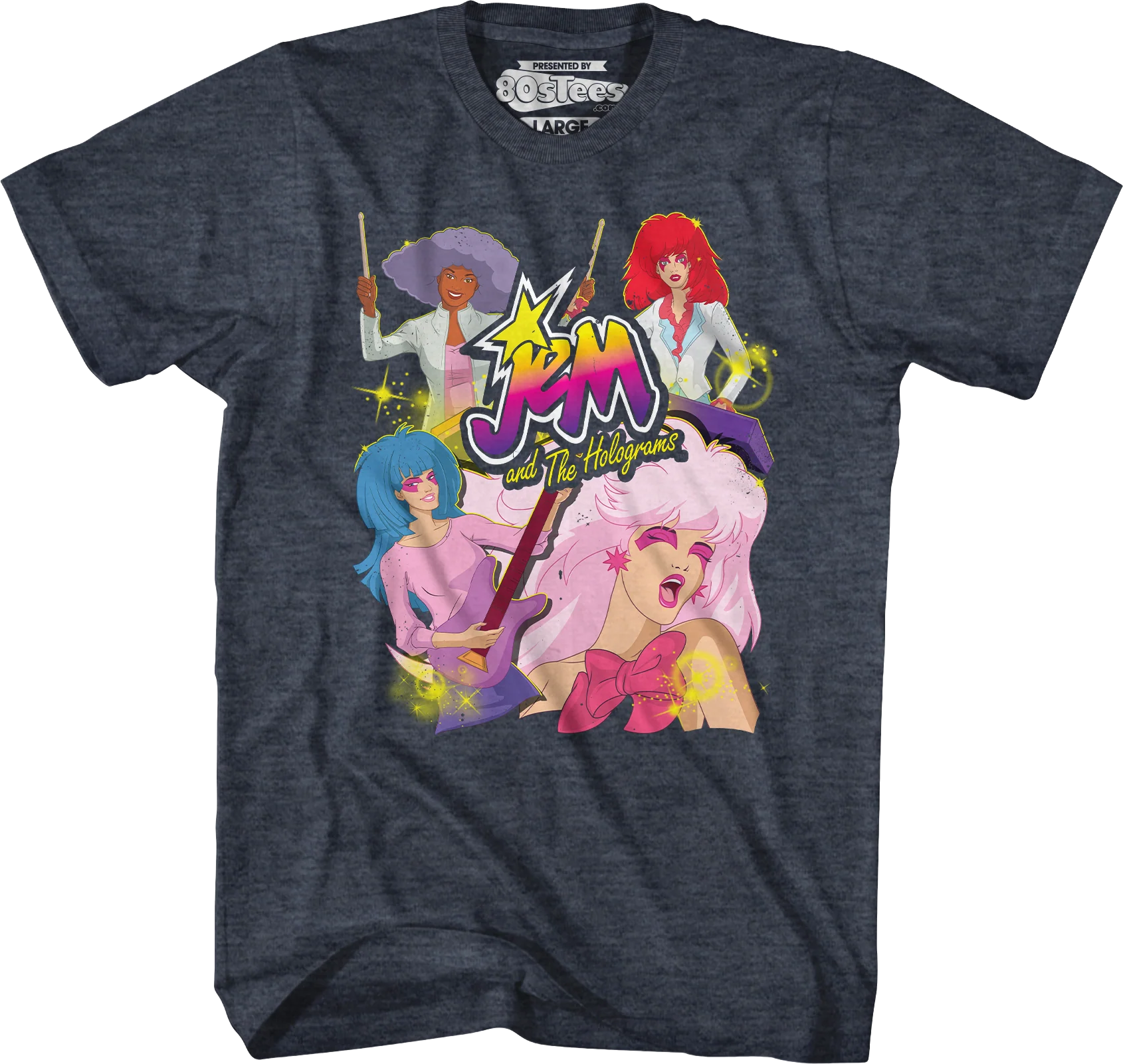 Band Collage Jem And The Holograms T-Shirt - Image 3