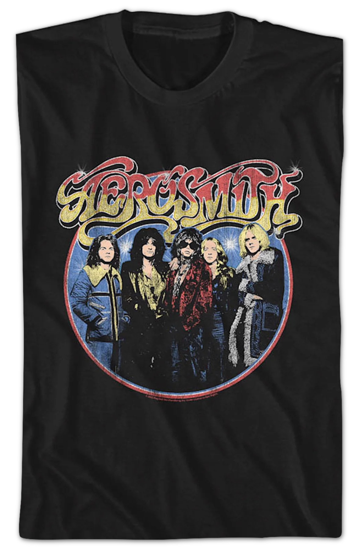 Band Photo Circle Aerosmith T-Shirt - Image 2