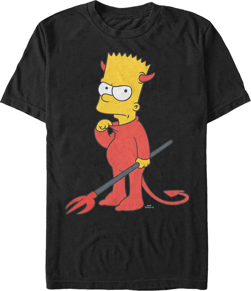 Bart's Devil Costume The Simpsons T-Shirt