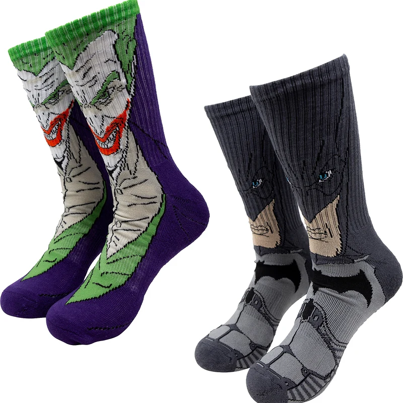 Batman and The Joker 2-Pack DC Comics Socks