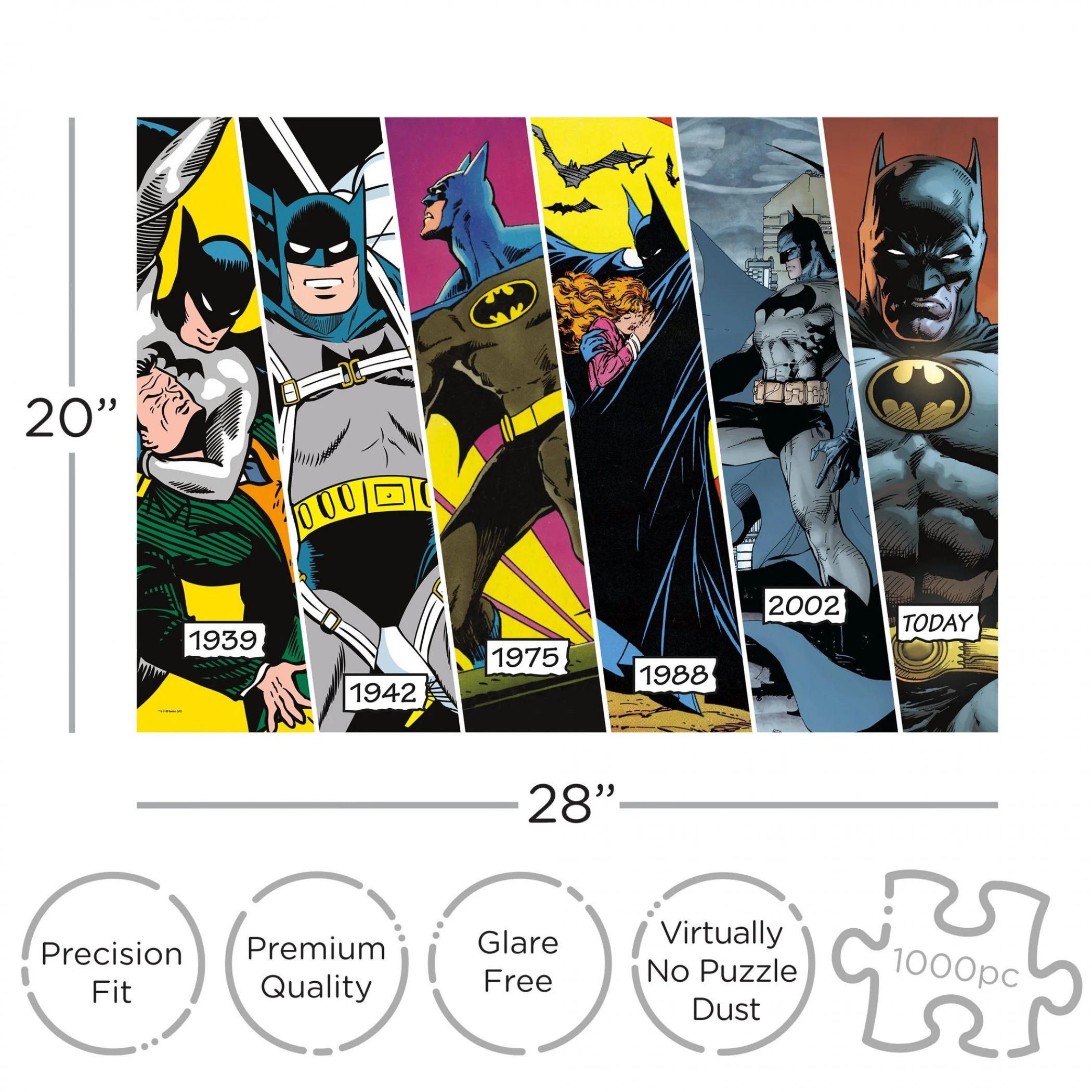Batman Dark Knight Timeline 1000 Piece DC Comics Puzzle - Image 3