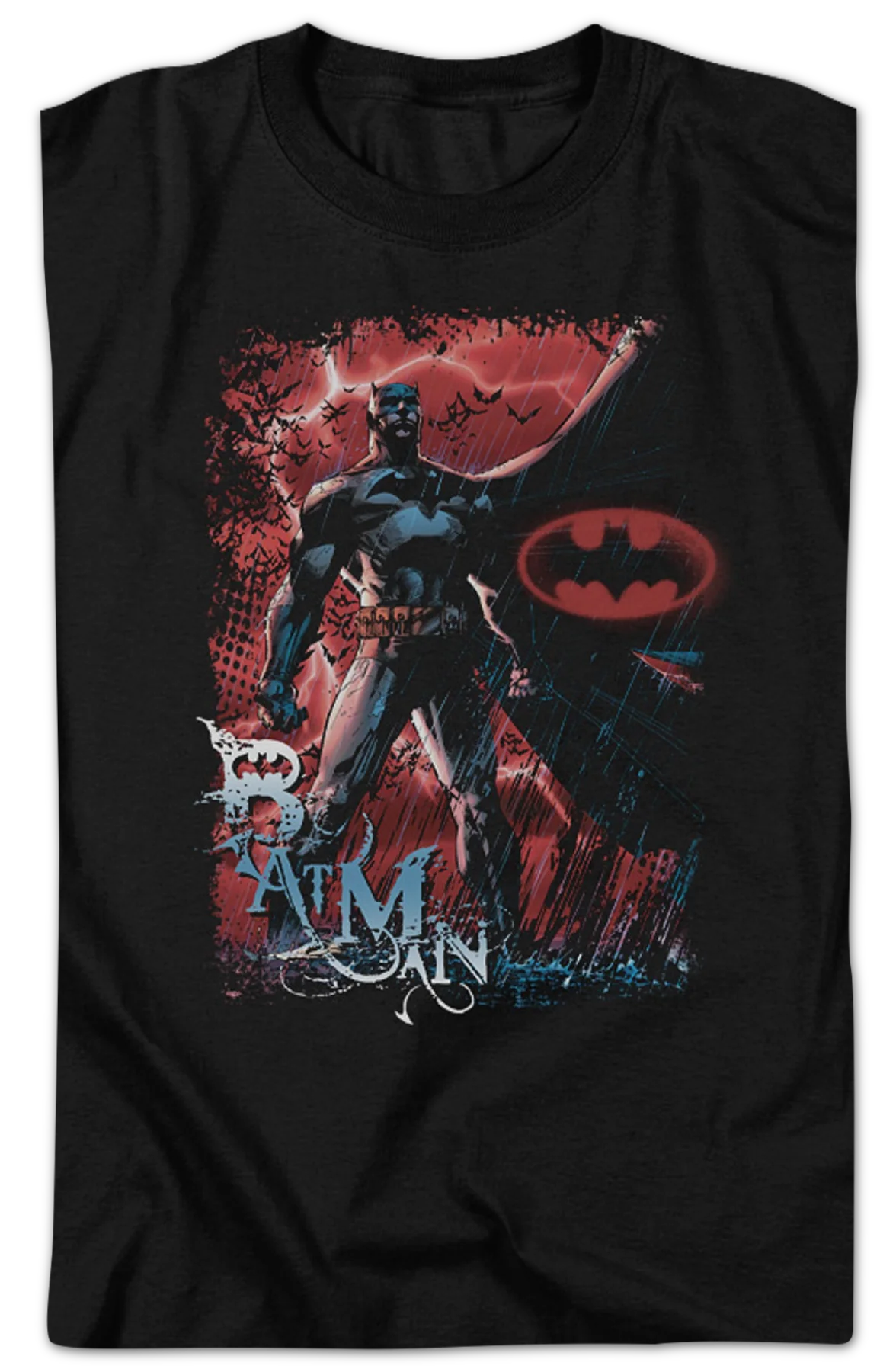 Batman Lightning Storm DC Comics T-Shirt - Image 2