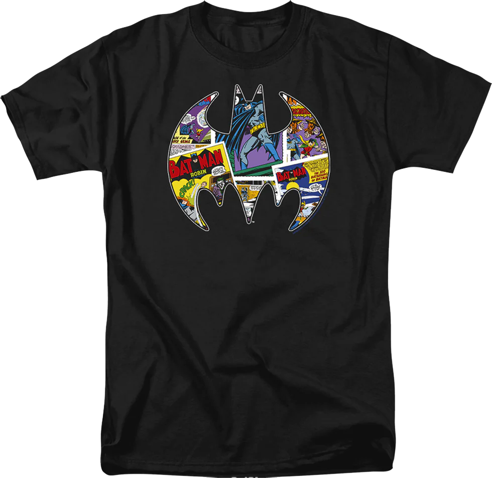 Batman Logo Collage DC Comics T-Shirt