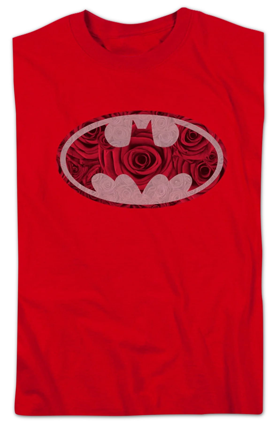 Batman Red Rose Logo DC Comics T-Shirt - Image 2