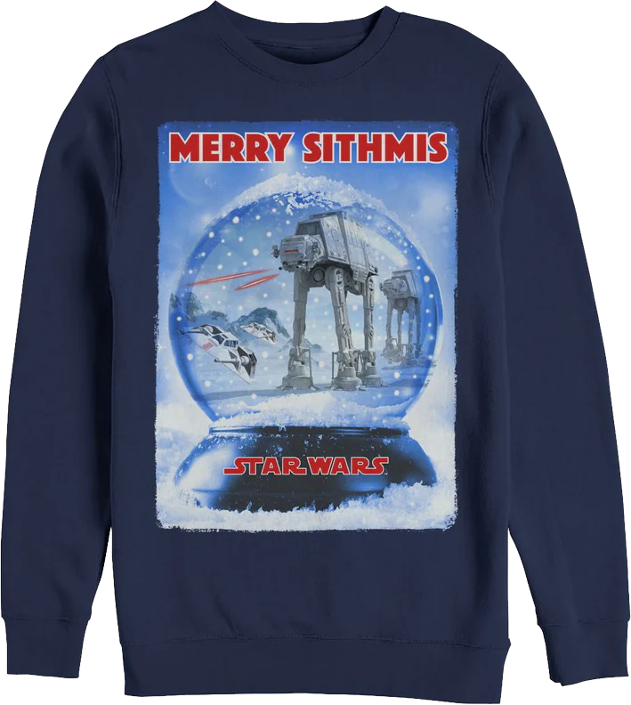 Battle of Hoth Snow Globe Star Wars Sweatshirt