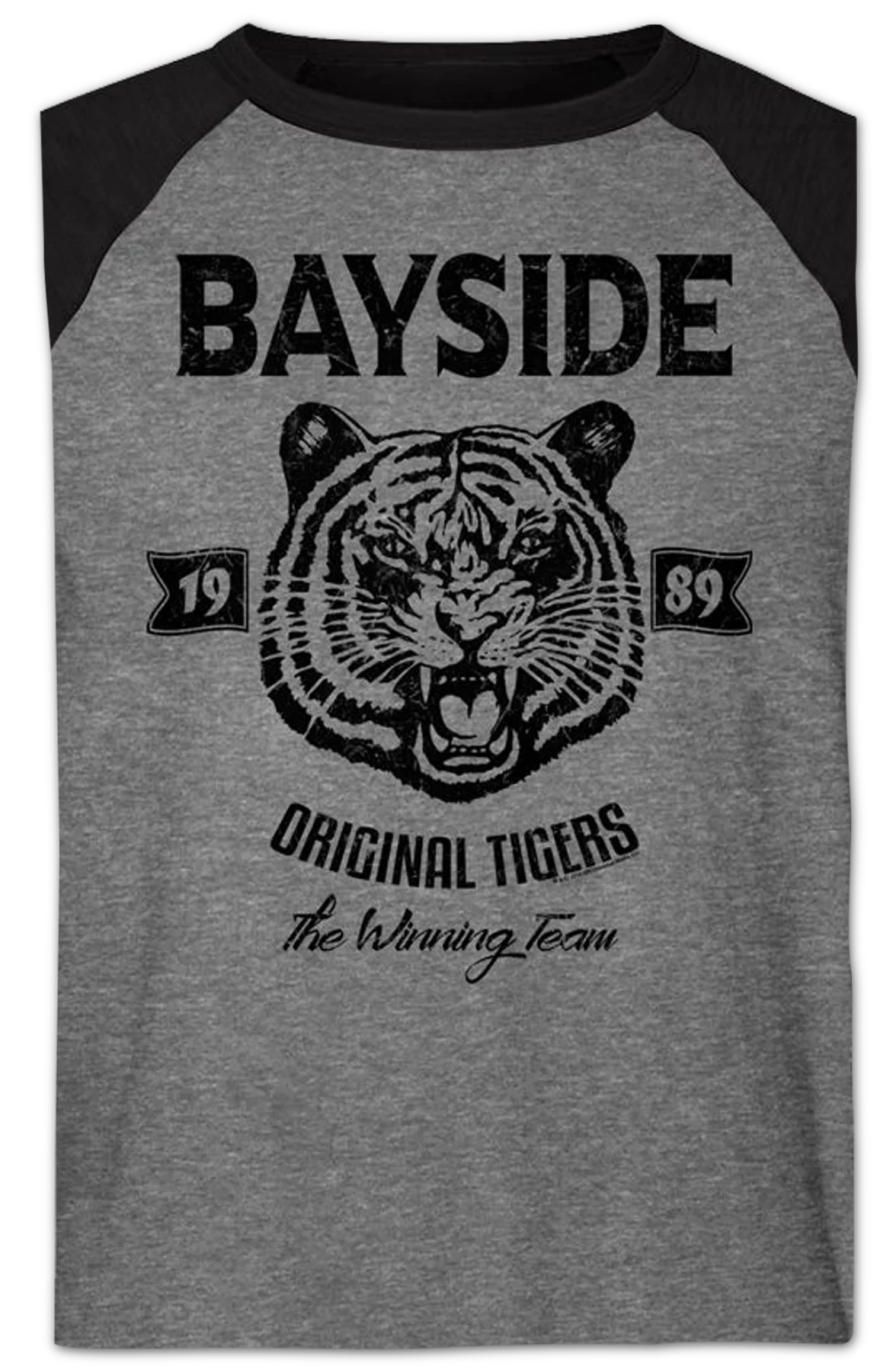 Bayside Tigers Saved By The Bell Raglan Baseball Shirt - Image 2