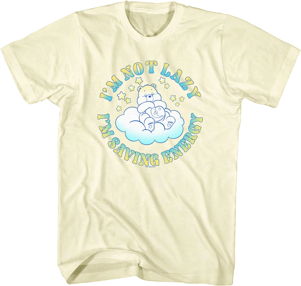 Bedtime Bear I'm Not Lazy Care Bears T-Shirt