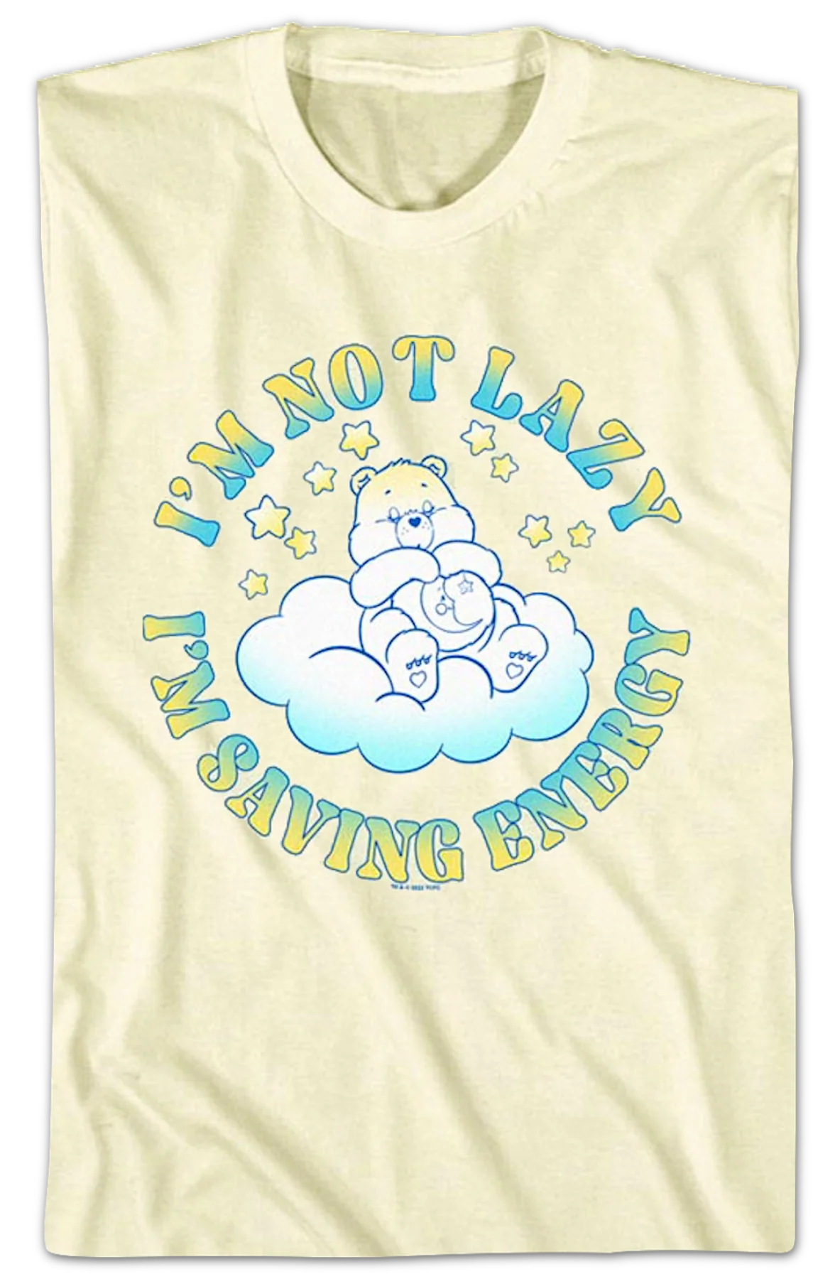 Bedtime Bear I'm Not Lazy Care Bears T-Shirt - Image 2
