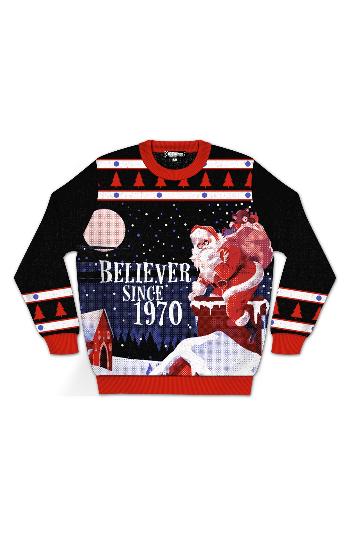 Believer Since 1970 Knitted Christmas Sweater - Image 2